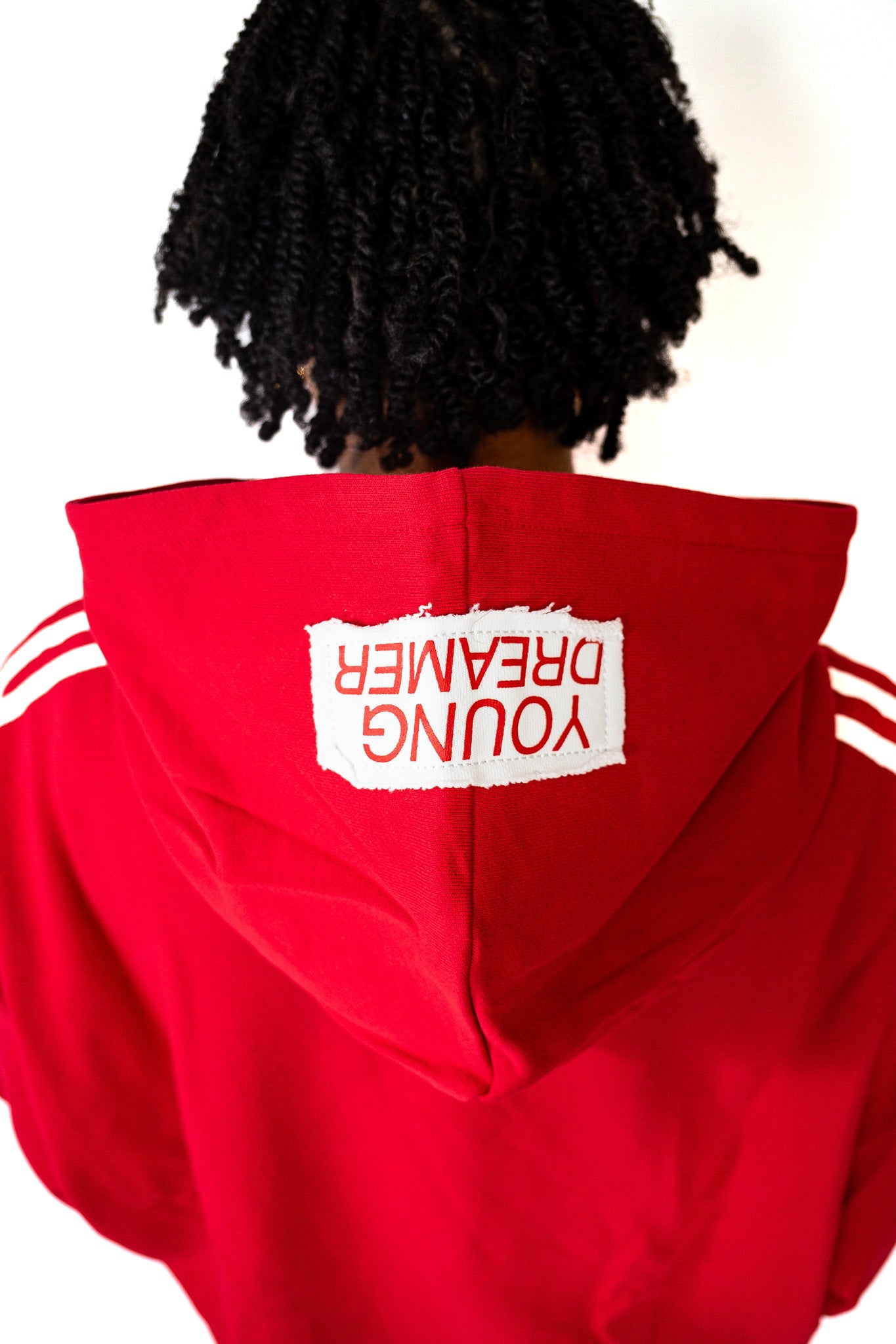 Red "Striped hoodie"