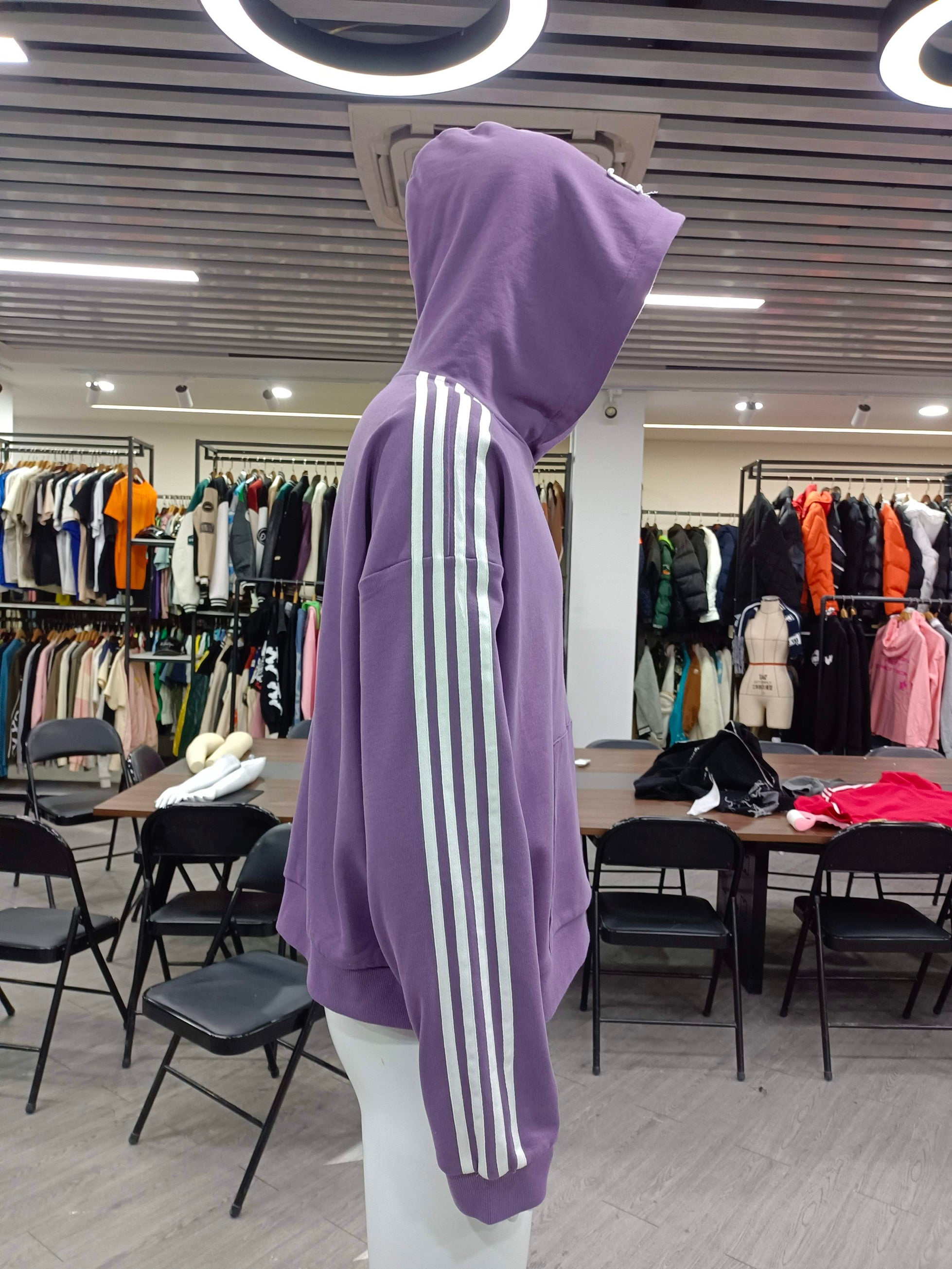 Purple "Striped hoodie"