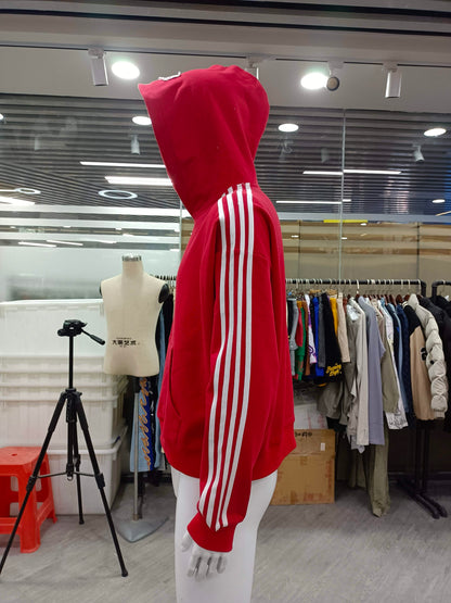 Red "Striped hoodie"